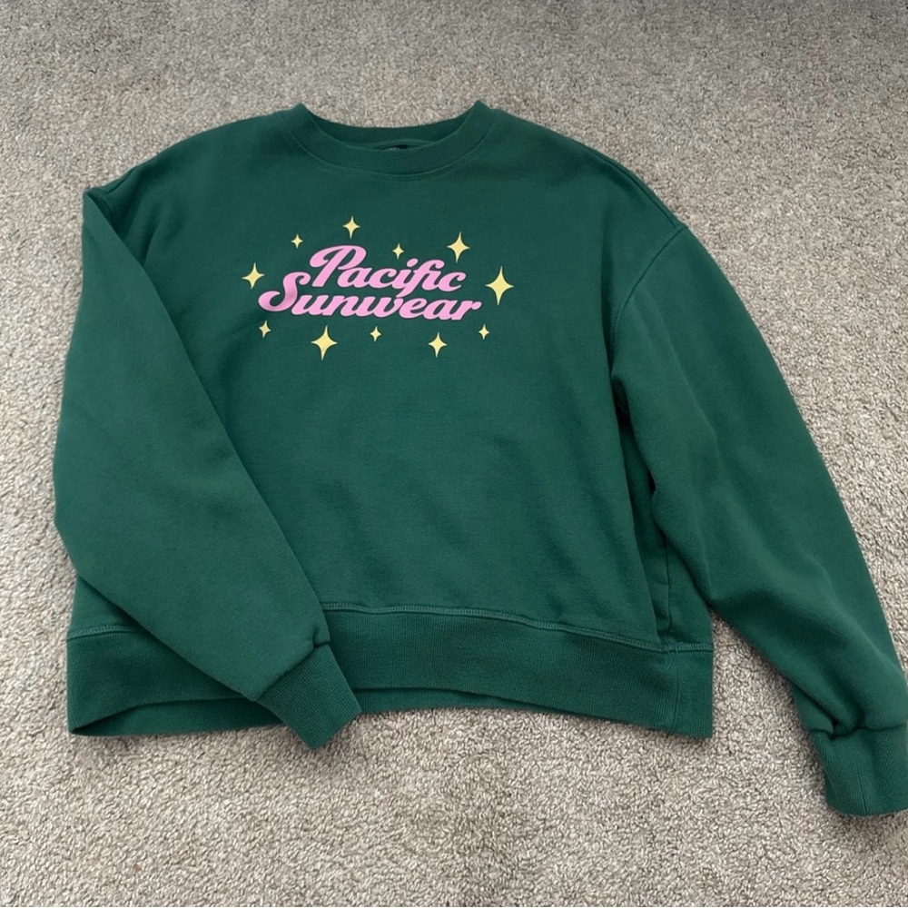 Pacific Sunwear Forest Green Crewneck